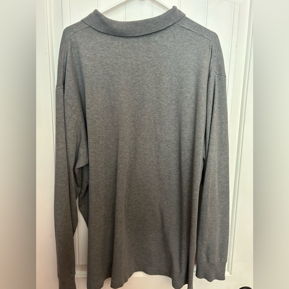 Men’s Polo Ralph Lauren Gray Long Sleeve Collared Shirt Size XXL - Picture 4 of 6